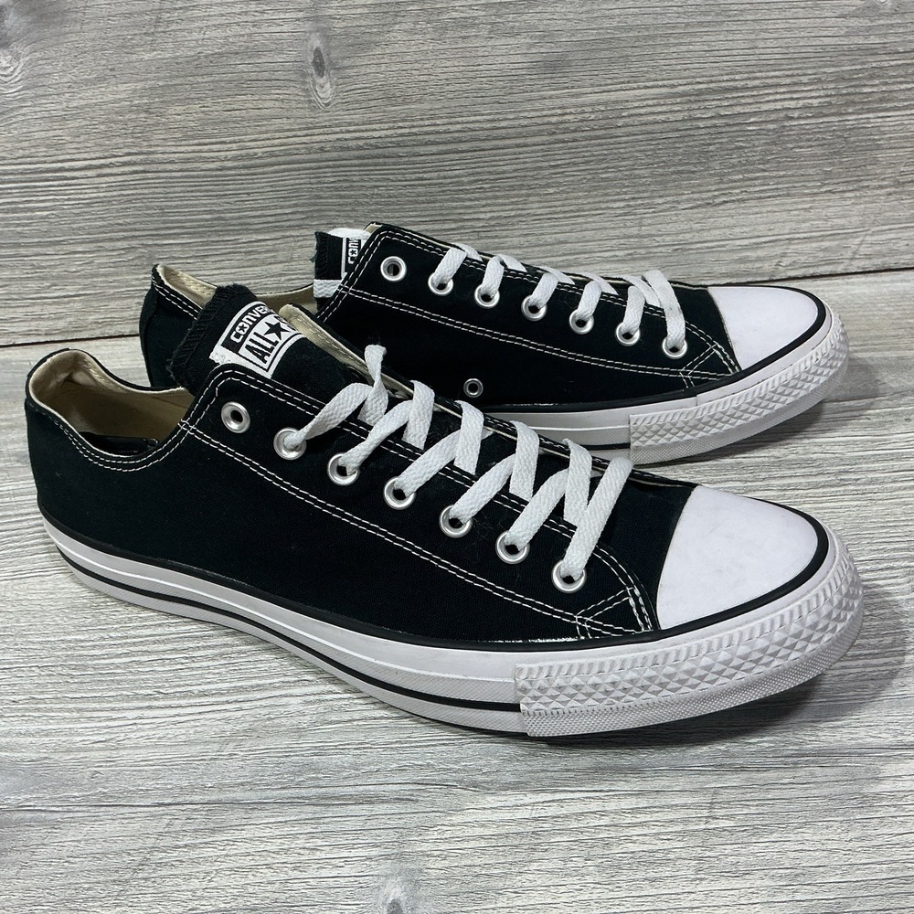 Converse Chuck Taylor All Star CTAS M9166 Low Sneakers Black/White Men's Size 13
